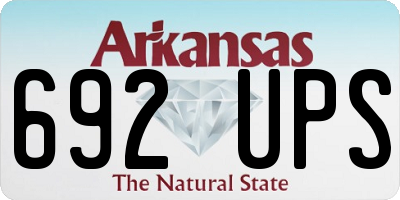 AR license plate 692UPS