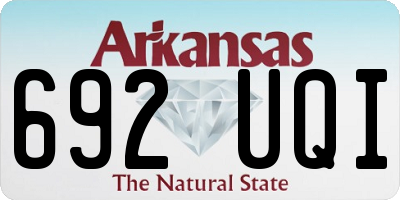 AR license plate 692UQI