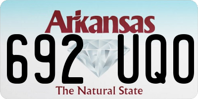 AR license plate 692UQO