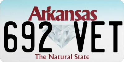 AR license plate 692VET