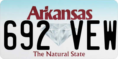 AR license plate 692VEW