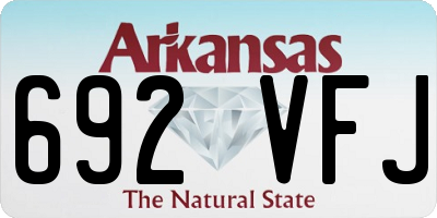 AR license plate 692VFJ