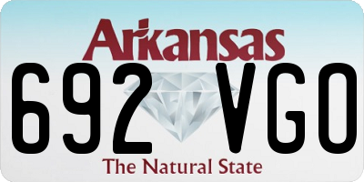 AR license plate 692VGO