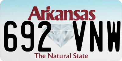 AR license plate 692VNW