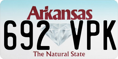 AR license plate 692VPK