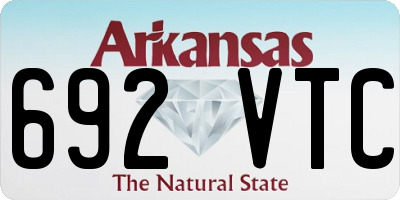 AR license plate 692VTC