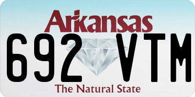 AR license plate 692VTM