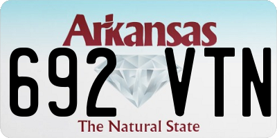 AR license plate 692VTN