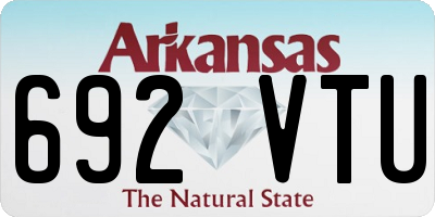 AR license plate 692VTU