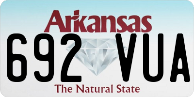 AR license plate 692VUA