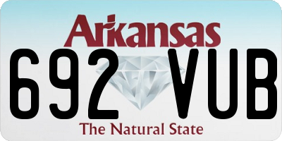 AR license plate 692VUB
