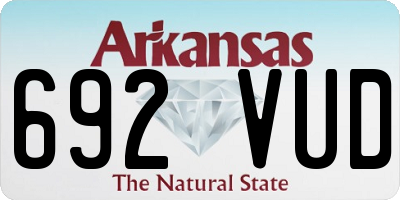 AR license plate 692VUD