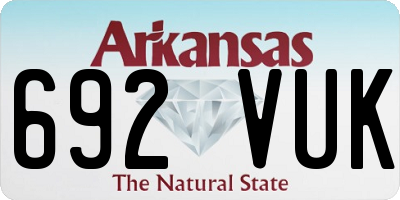AR license plate 692VUK