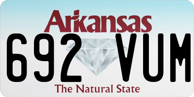 AR license plate 692VUM