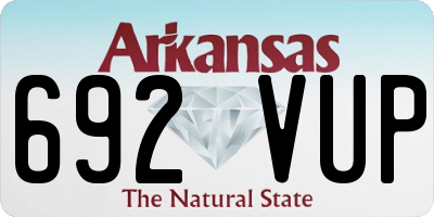 AR license plate 692VUP