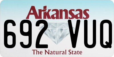 AR license plate 692VUQ