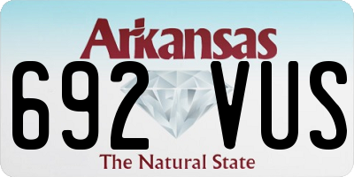 AR license plate 692VUS