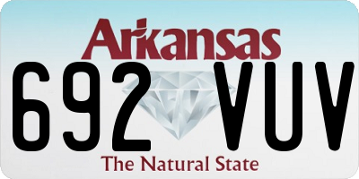 AR license plate 692VUV