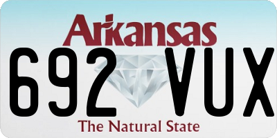 AR license plate 692VUX