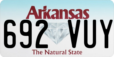 AR license plate 692VUY