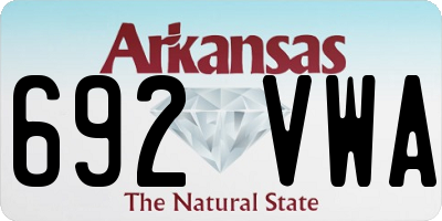 AR license plate 692VWA