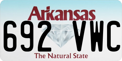 AR license plate 692VWC