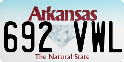 AR license plate 692VWL