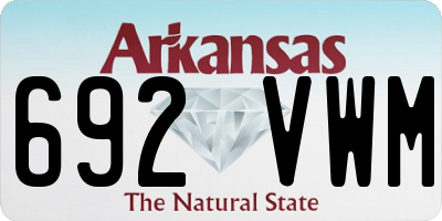 AR license plate 692VWM