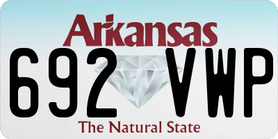 AR license plate 692VWP