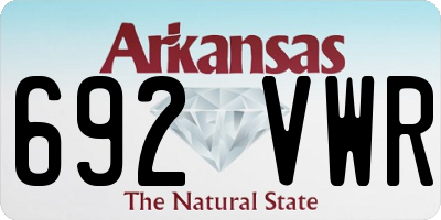AR license plate 692VWR