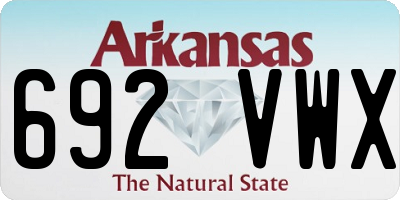 AR license plate 692VWX