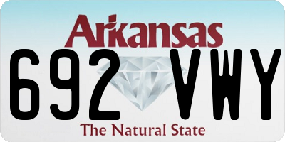 AR license plate 692VWY