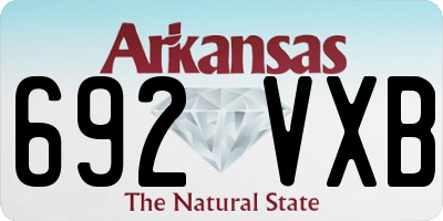 AR license plate 692VXB