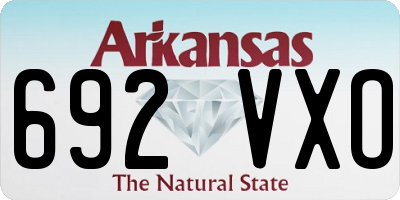 AR license plate 692VXO