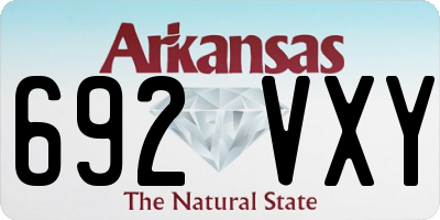 AR license plate 692VXY
