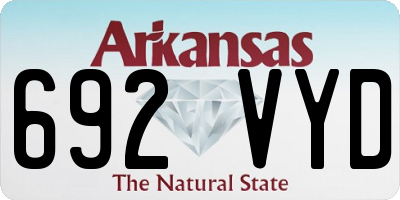 AR license plate 692VYD
