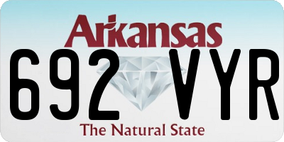 AR license plate 692VYR