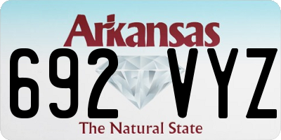AR license plate 692VYZ