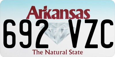 AR license plate 692VZC