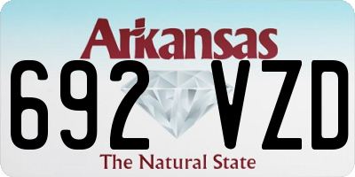 AR license plate 692VZD