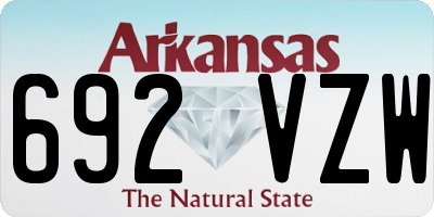 AR license plate 692VZW