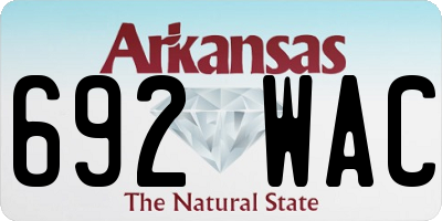 AR license plate 692WAC
