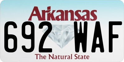 AR license plate 692WAF