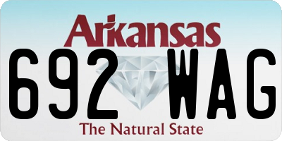AR license plate 692WAG