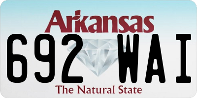 AR license plate 692WAI