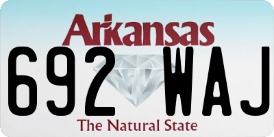 AR license plate 692WAJ