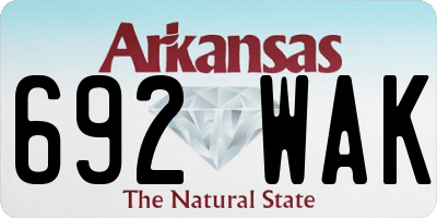 AR license plate 692WAK