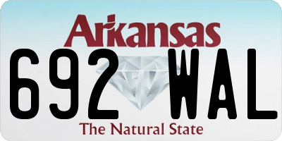 AR license plate 692WAL