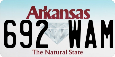 AR license plate 692WAM