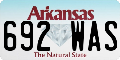 AR license plate 692WAS